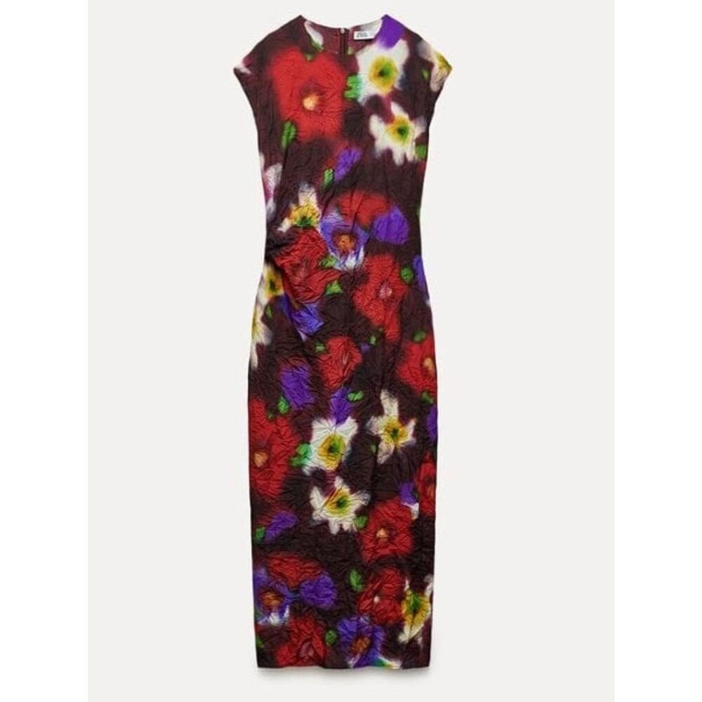 ZARA FLORAL PRINT DRESS ZW COLLECTION - Picture 2 of 7